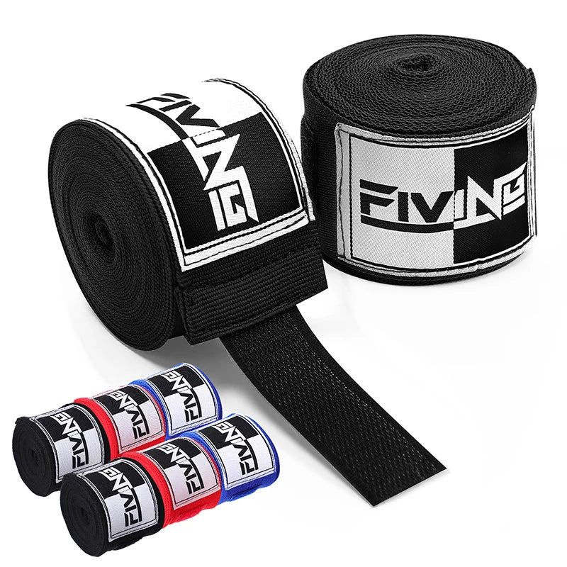 Fiving PRO Hand Wraps - 180" Elastic Boxing Hand Bandages with Thumb Loop & Wrist Support for MMA, Muay Thai, Kickboxing